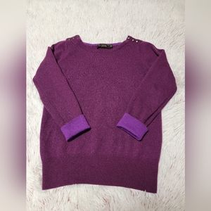 The Limited - Purple Merino Wool & Acrylic Sweater, Sz S/XS